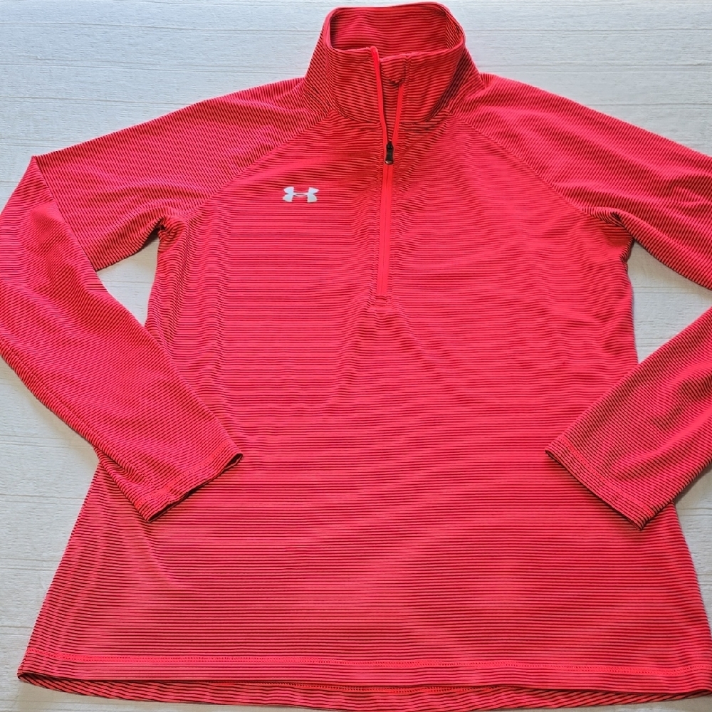 Under Armour Hot Pink Quarter-Zip Pullover Size Small